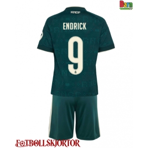 Real Madrid Endrick #9 Borta Kläder Barn 2026-27 Kortärmad (+ Korta byxor)